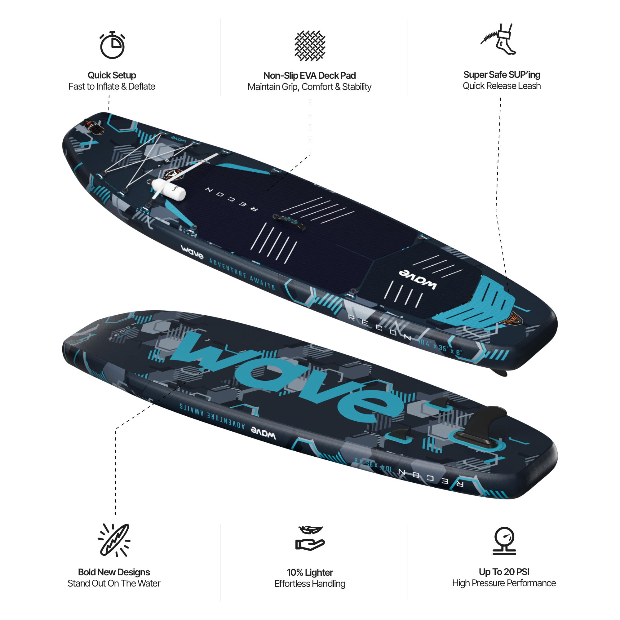 Recon 3.0 SUP | Inflatable Paddleboard | 10'4ft