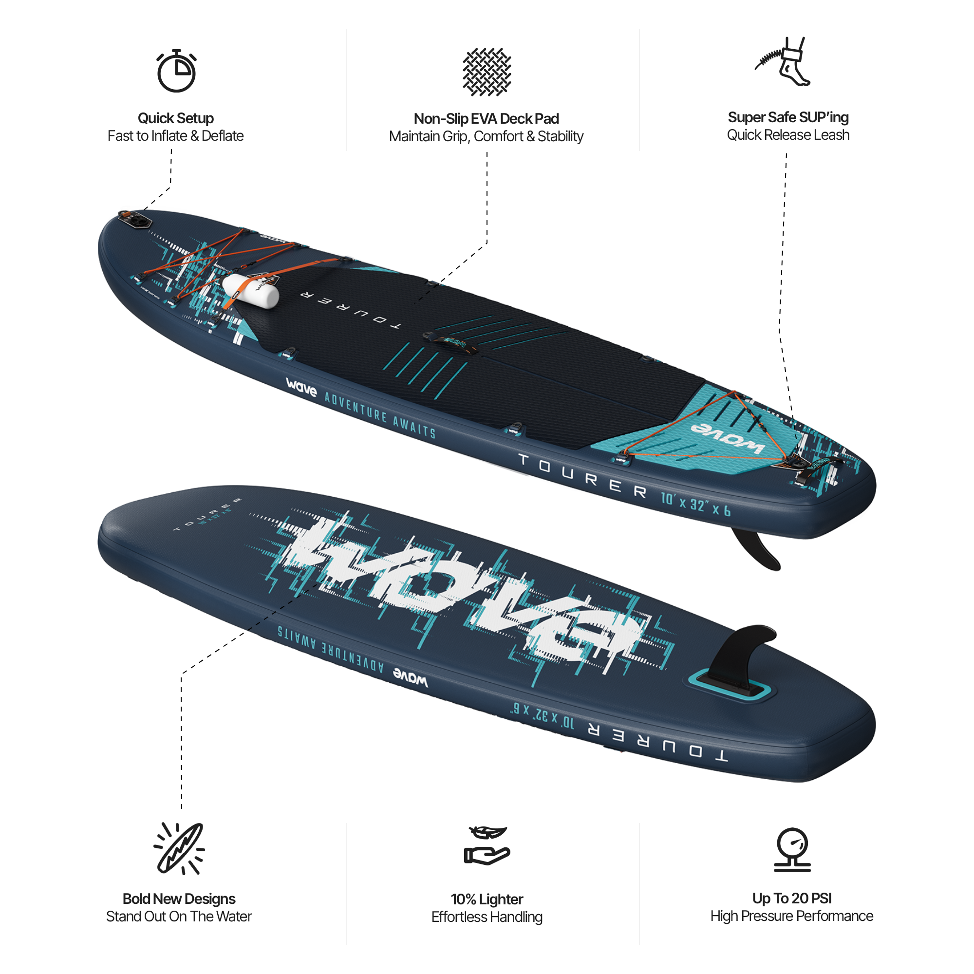 Tourer 3.0 SUP | Inflatable Paddleboard | 10'3/11'3ft