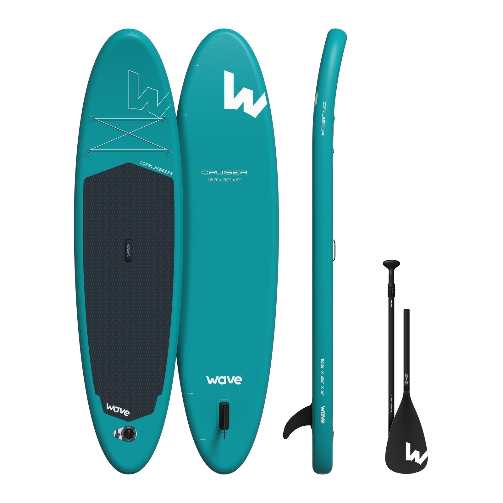 Cruiser 2.0 SUP | Inflatable Paddleboard | 10'9ft Paddleboards Wave Sups Aqua 10'9 | 327x81x15cm | Pre Order W/C 4th August