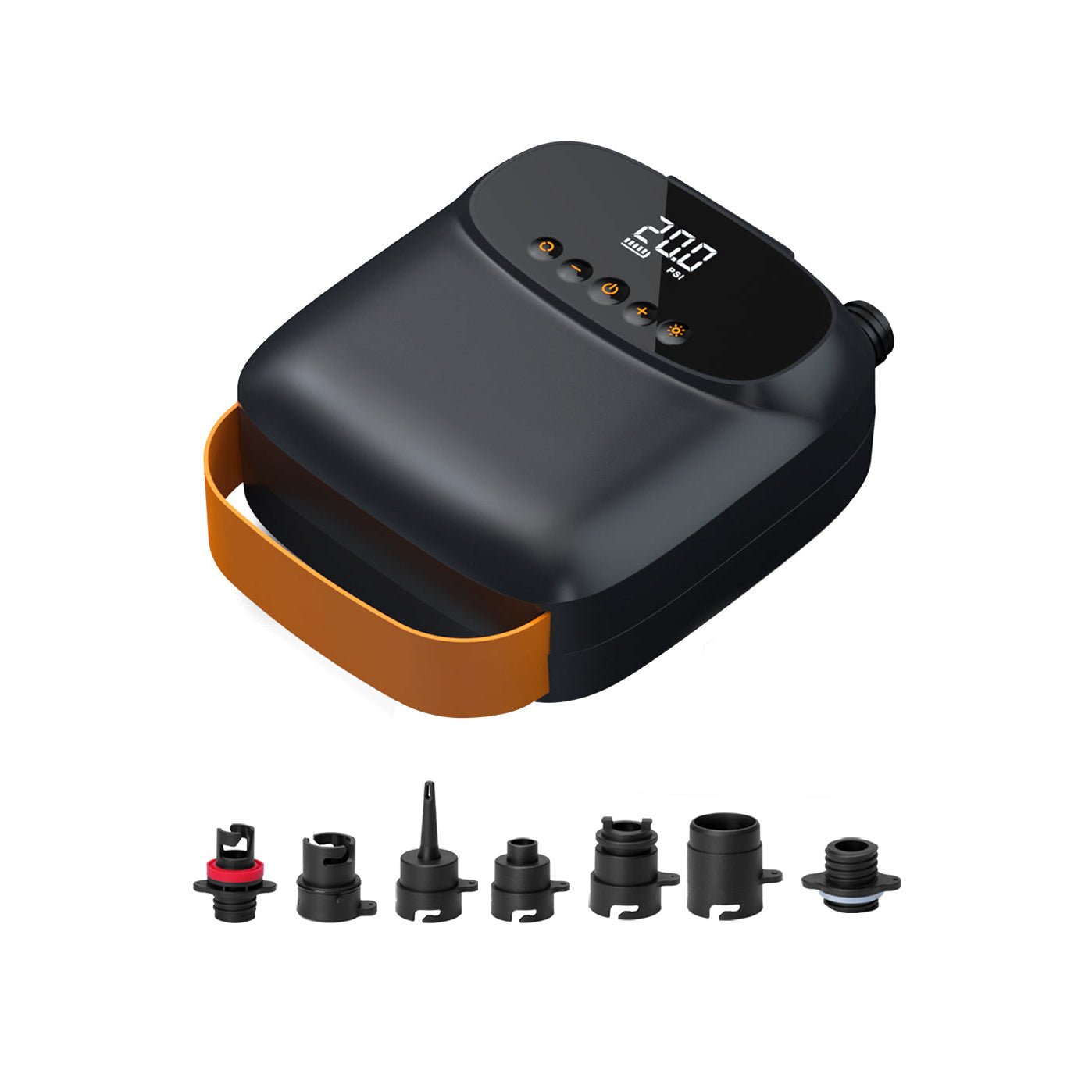 Electric Pump for SUP & Kayak | 20PSI | Black/Orange - Wave Sups UK