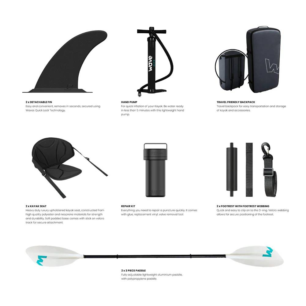 Explorer | Inflatable Kayak | PU-Stitch | 1-2/2-3 Seater Kayak Wave Sups