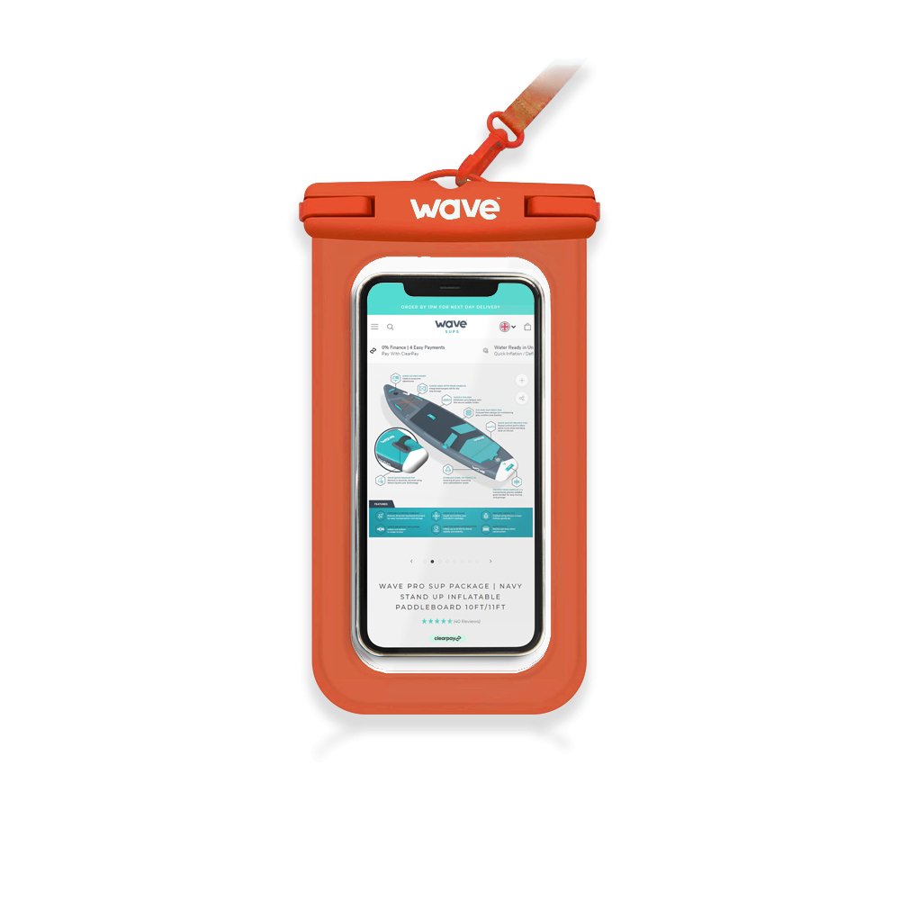 Waterproof Phone Cover Bags & Cases Wave Sups Orange