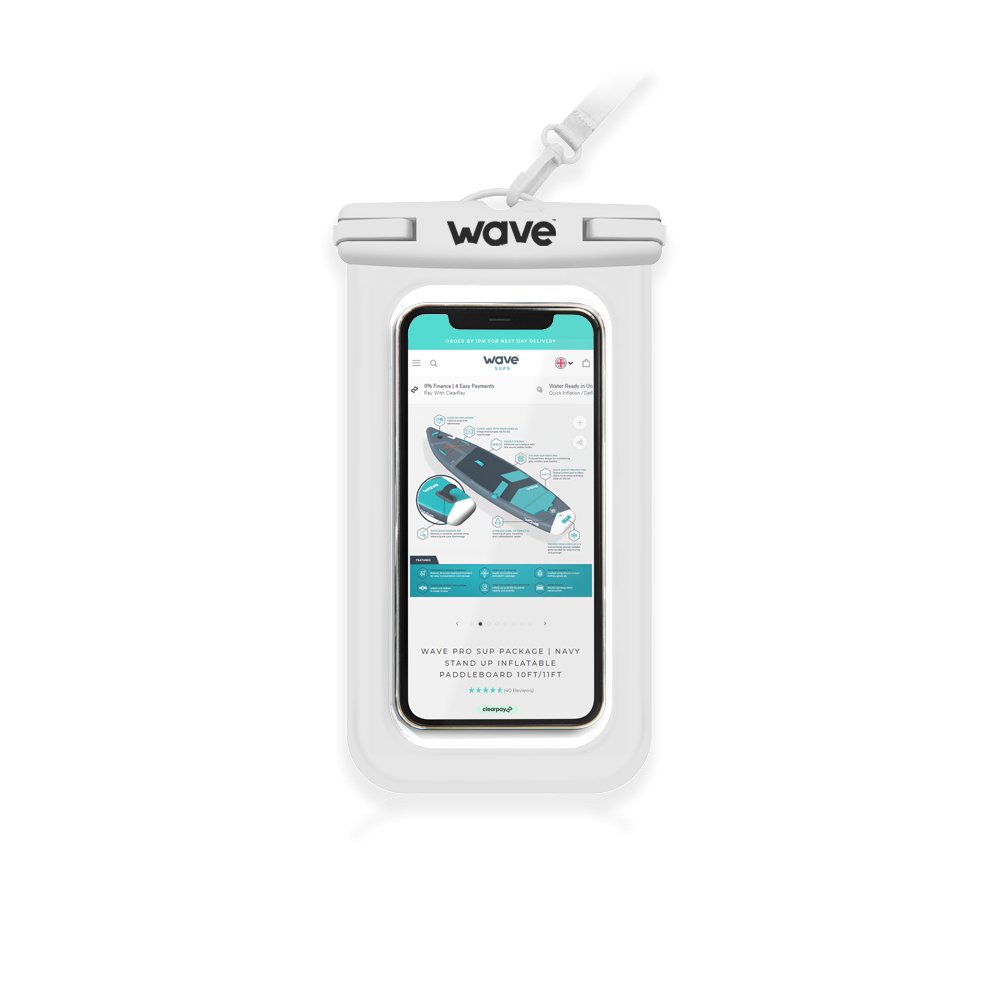 Waterproof Phone Cover Bags & Cases Wave Sups White
