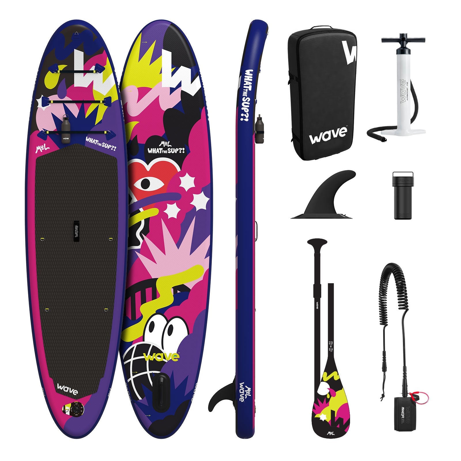 What The SUP?! | Inflatable Stand-Up Paddle Board | MUL Limited Edition | 10'9 Paddleboards Wave Sups data-contona-source