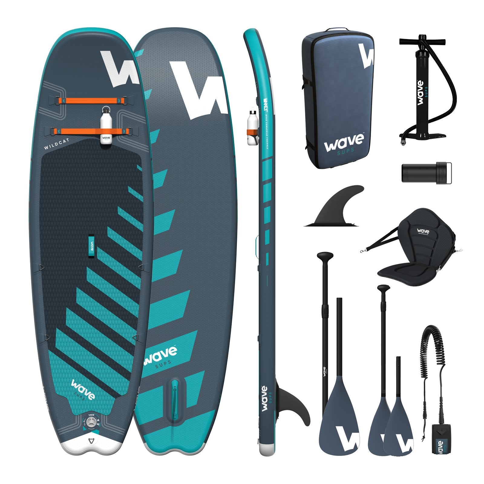 Wildcat SUP & Kayak | Inflatable Stand-Up Paddleboard | Kids SUP Package | 8.6ft | Navy - Wave Sups UK