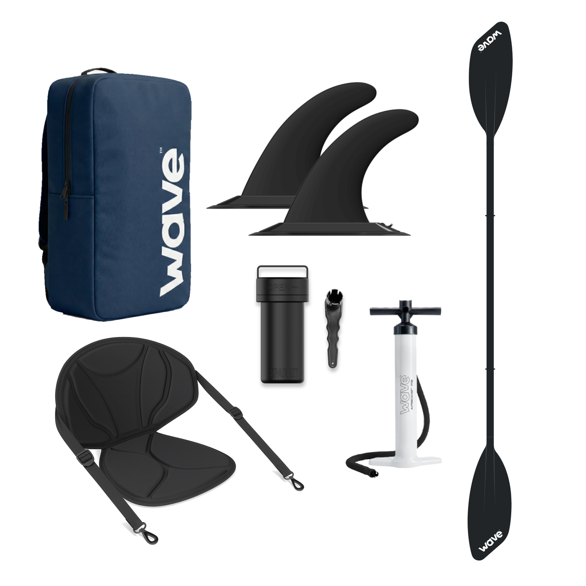 Navigator 2-Seater Dropstich Inflatable Kayak | 1-2 Person Kayak Navy ...