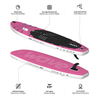 What The SUP?! | Inflatable Stand-Up Paddle Board | Pink Edition | 10'9