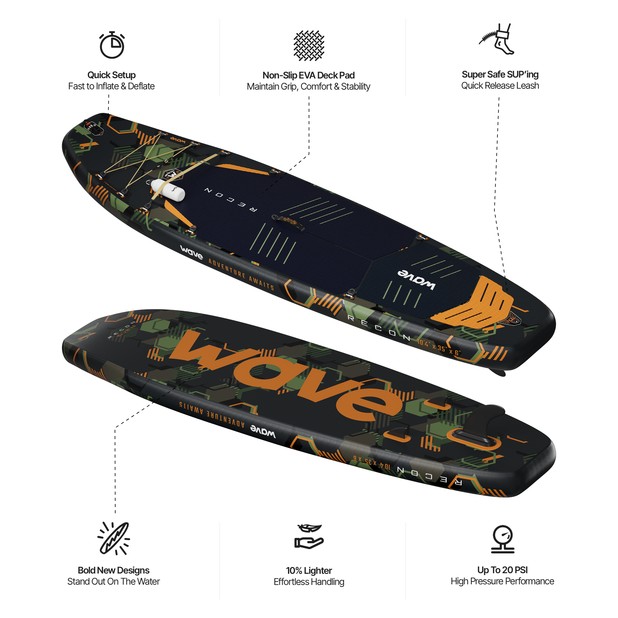 Recon 3.0 SUP | Inflatable Paddleboard | 10'4ft