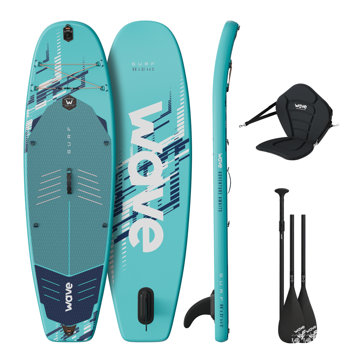 Surf 3.0 SUP Inflatable Stand Up Paddleboard SUP Package 8.6ft