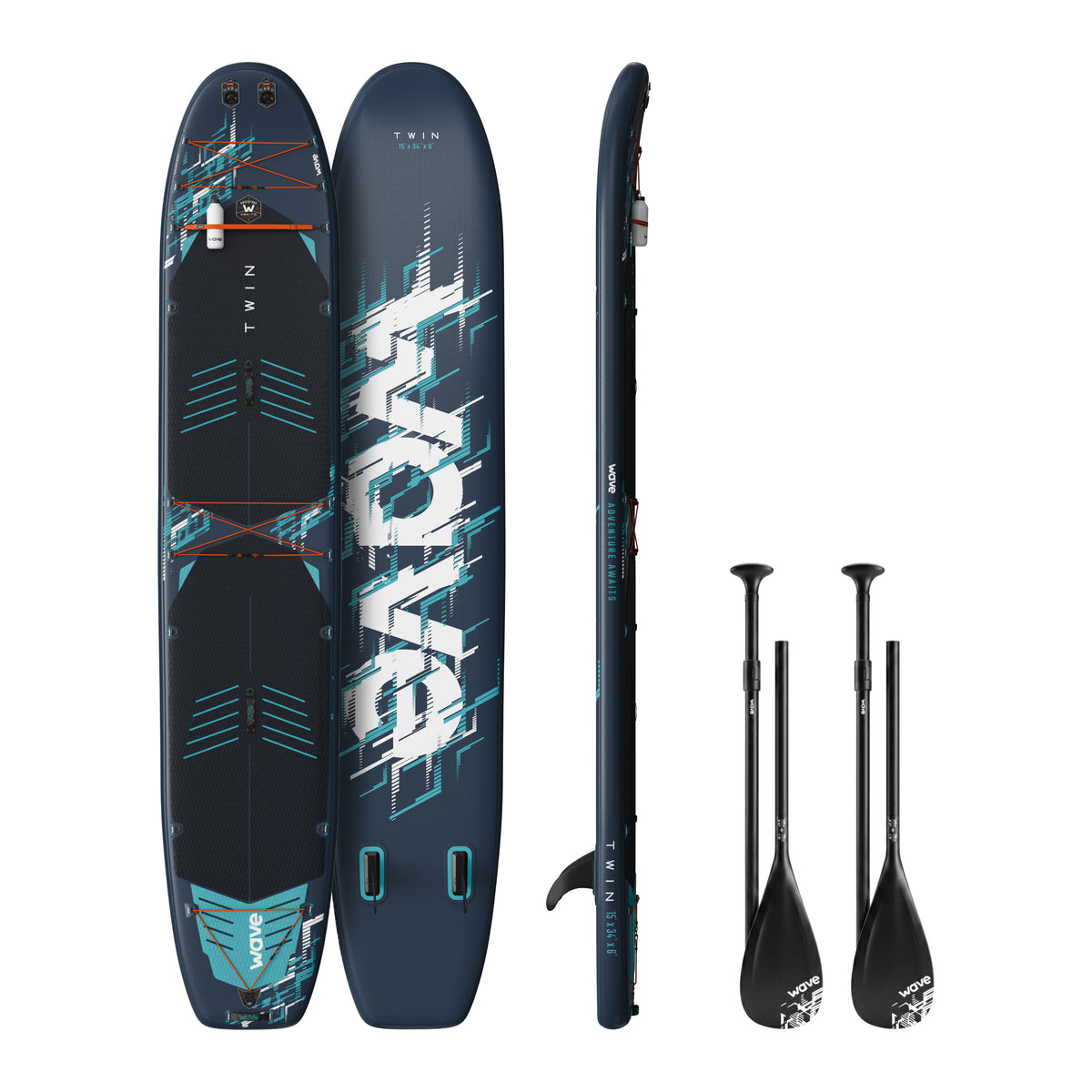 Twin 3.0 Inflatable Tandem Paddleboard 2 15ft iSUP