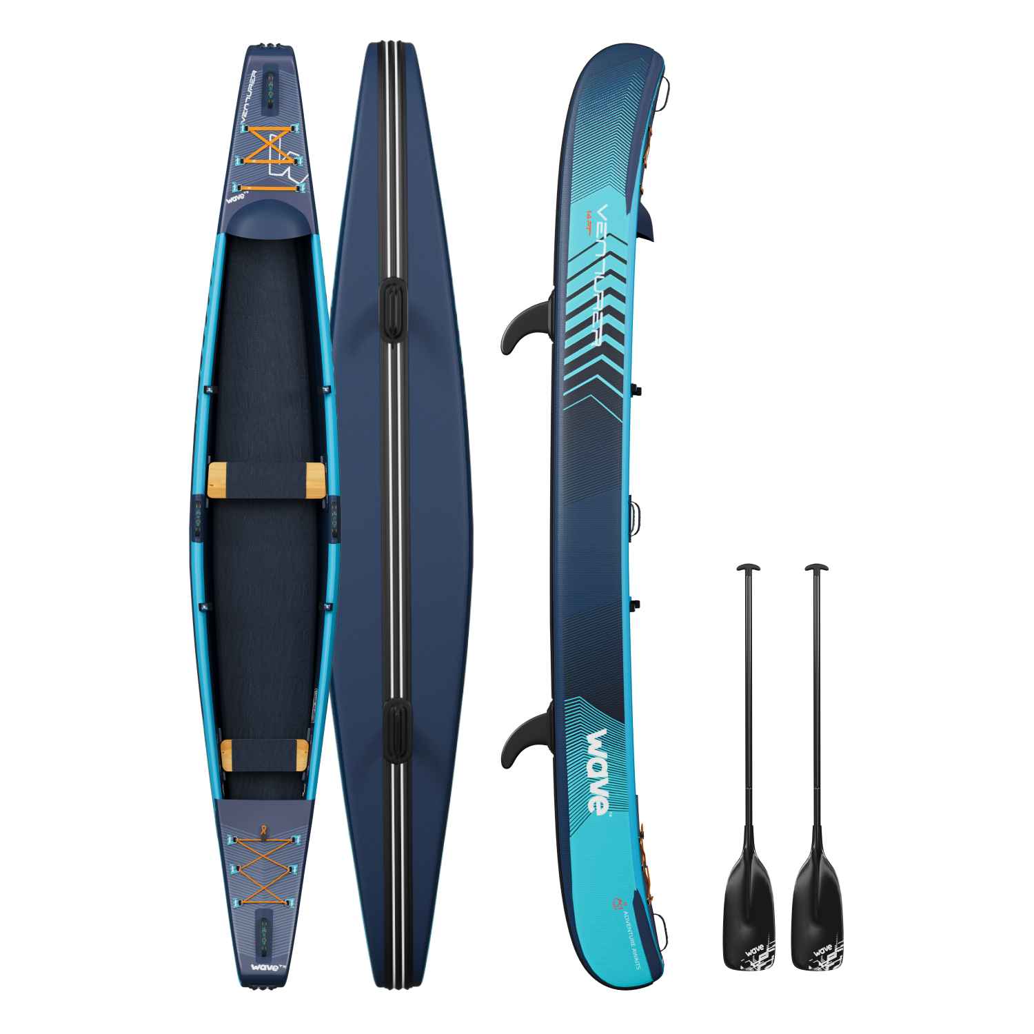 Venturer Inflatable Canoe 2 3 Person
