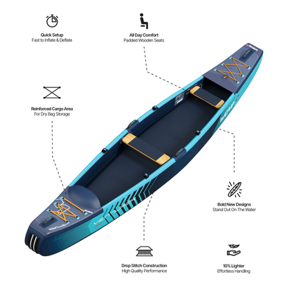 Venturer Inflatable Canoe | 2-3 Person