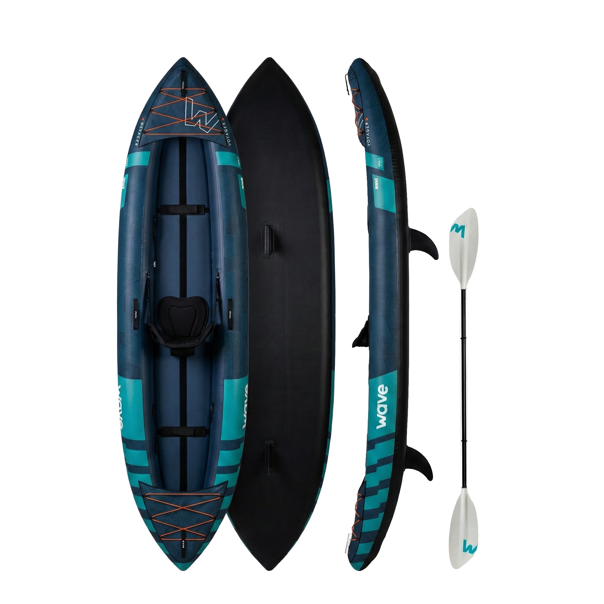 Voyager Inflatable Kayak Oxford Cloth 1 2 Seater