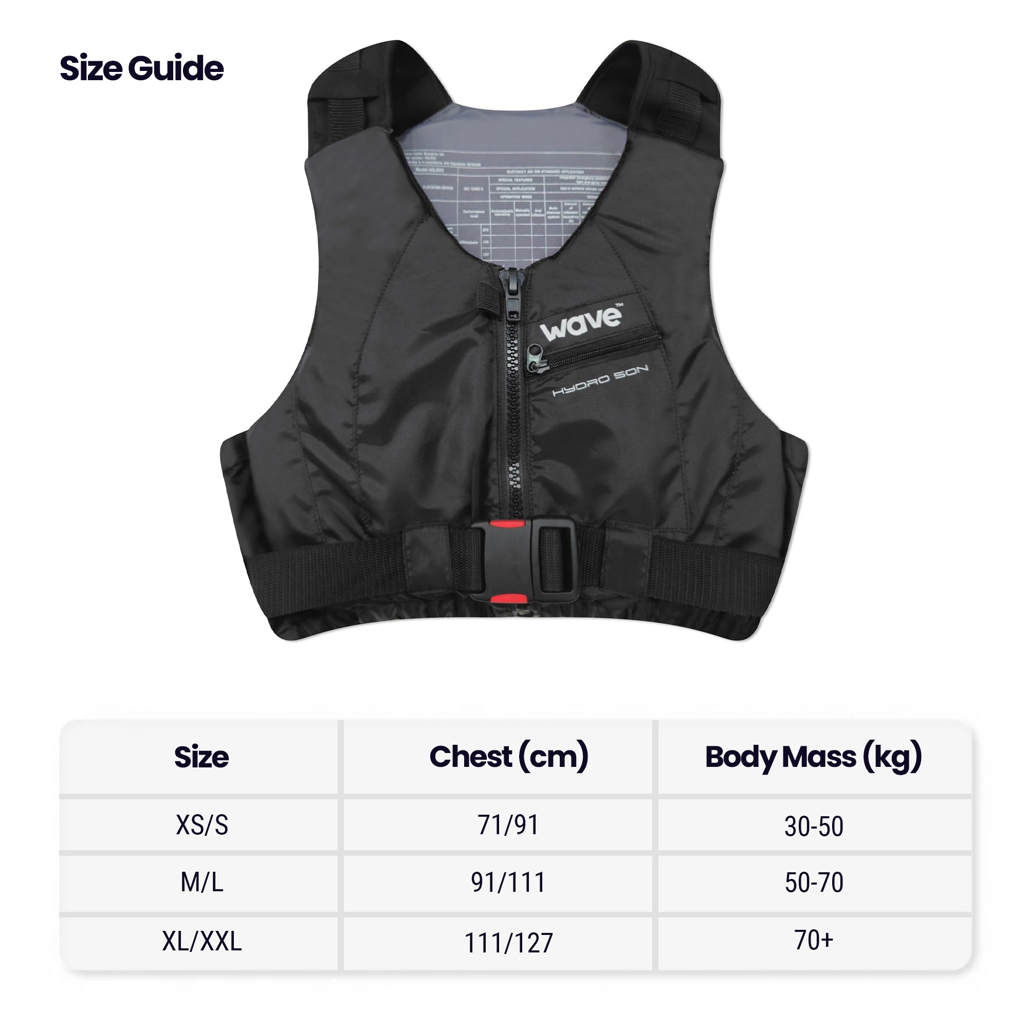 Buoyancy Aid | Black SUP Accessories Wave Sups UK