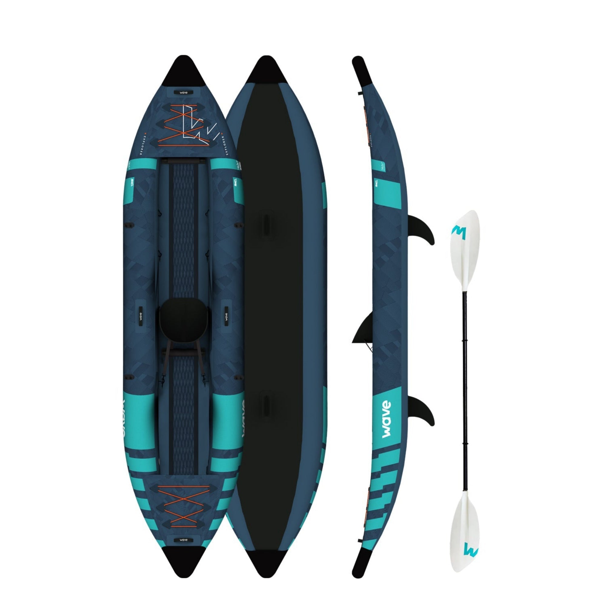 Explorer | Inflatable Kayak | PU-Stitch | 1-2/2-3 Seater  Wave Sups   