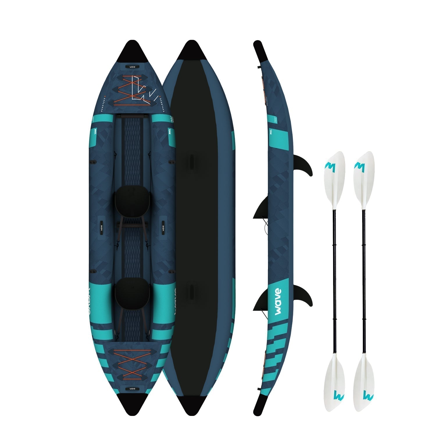 Explorer | Inflatable Kayak | PU-Stitch | 1-2/2-3 Seater Kayak Wave Sups 1-2 Seater