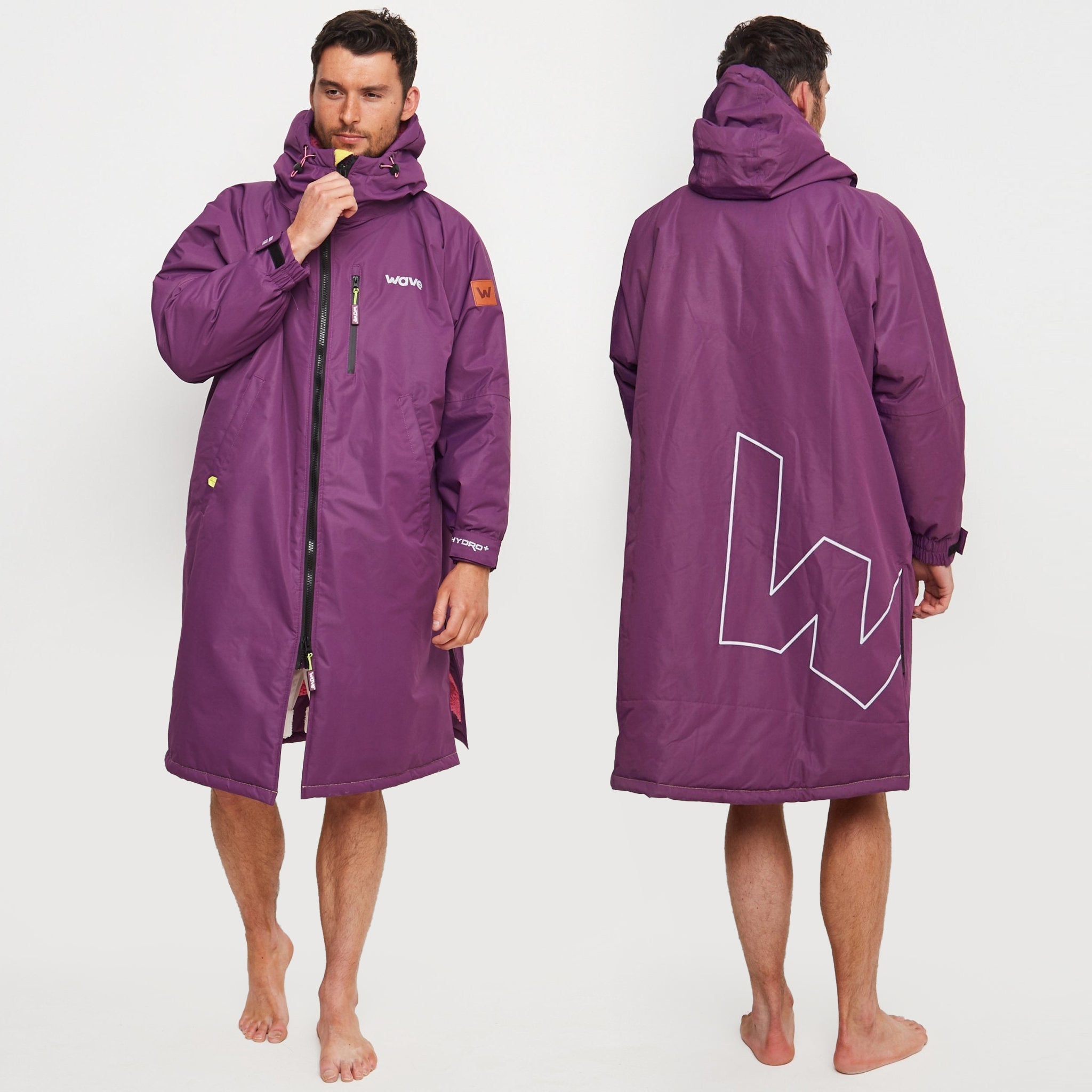 Fleece-Lined Waterproof Changing Robe | Waterproof & Windproof | Unisex | Purple Wave Sups