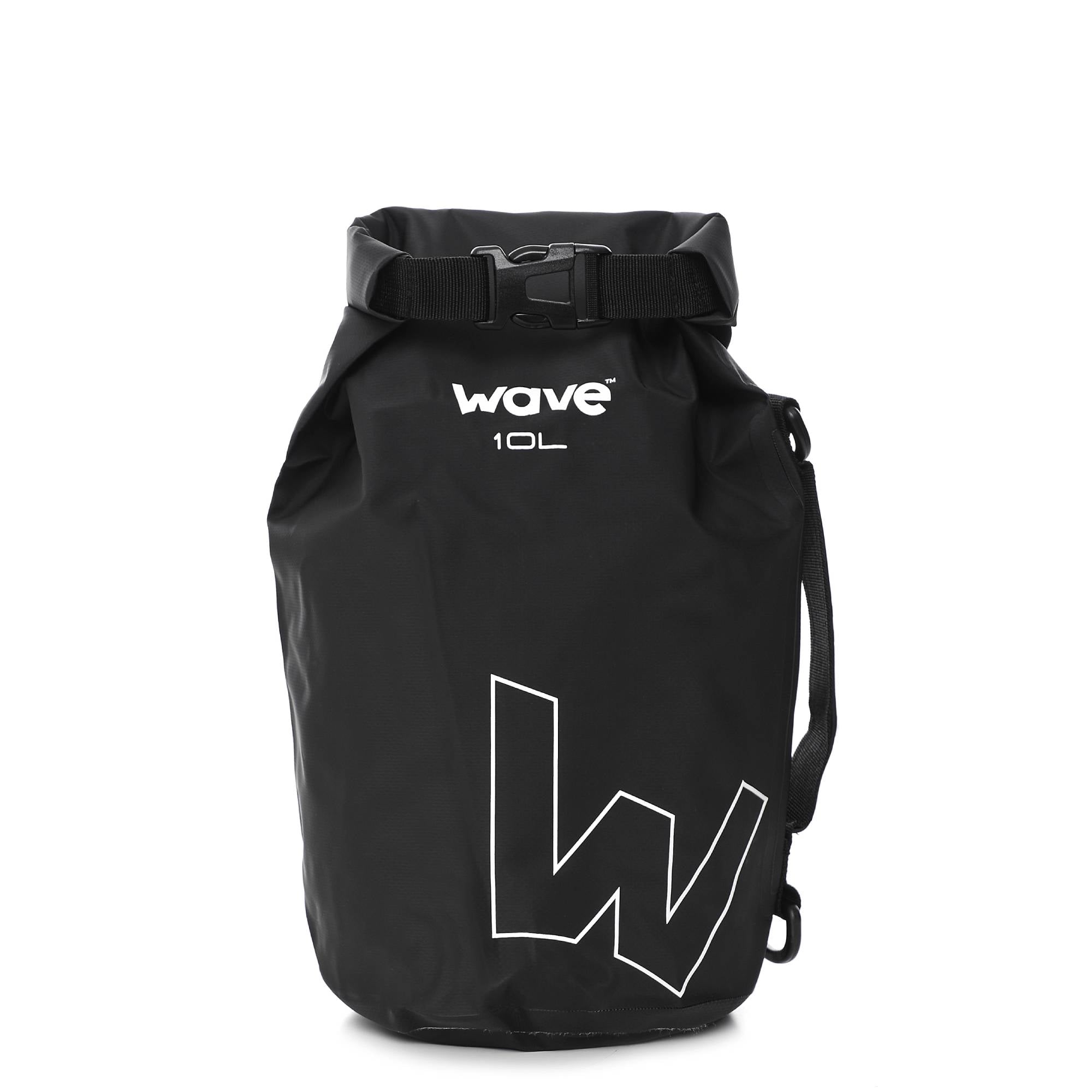 Waterproof PVC Dry Bag | Black Dry Bag Wave Sups UK 10L Black