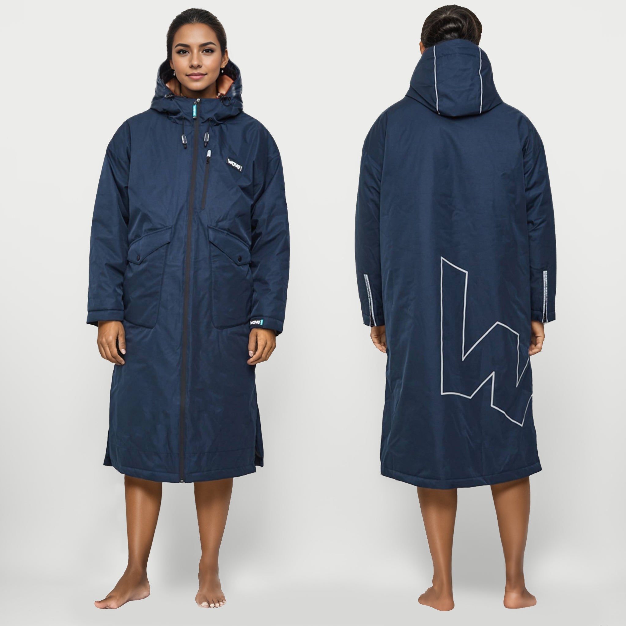 Wave 3 in 1 Waterproof & Windproof Changing Robe | Unisex | Navy Blue Wave Sups