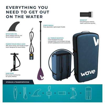 Wildcat SUP | Inflatable Stand-Up Paddleboard | Surf SUP Package | 8.6ft Paddleboards Wave Sups