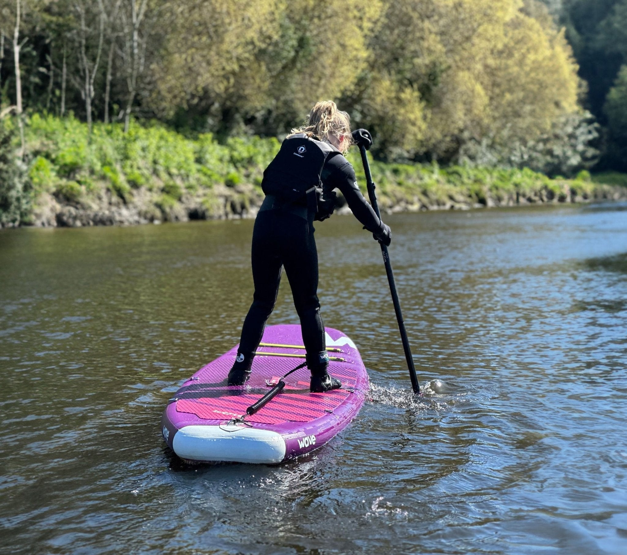 Wildcat SUP & Kayak | Inflatable Stand-Up Paddleboard | Kids SUP Package | 8.6ft | Purple