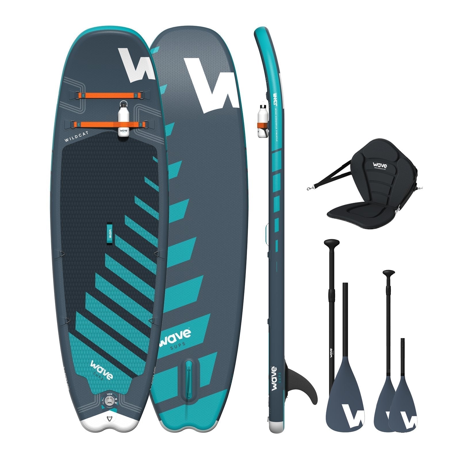 Wildcat SUP & Kayak | Inflatable Stand-Up Paddleboard | Kids SUP Package | 8.6ft Paddleboards Wave Sups Navy 8'6ft | 260x75x10cm (102x29.5x4")