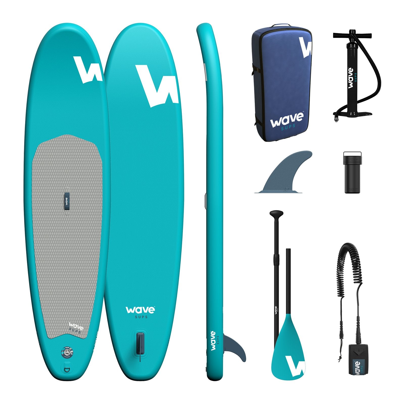 Cruiser SUP | Inflatable Stand-Up Paddleboard | 10/11ft | Aqua - Wave Sups UK