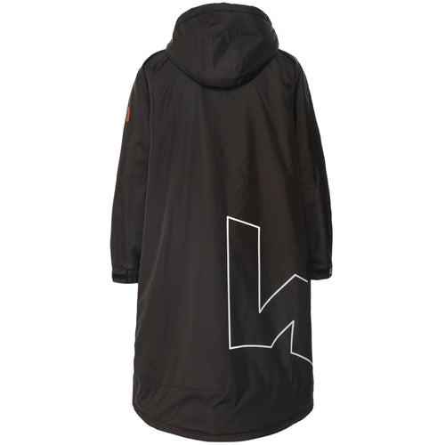 FleeceLined Changing Robe Unisex Black & Pink Wave SUPS UK