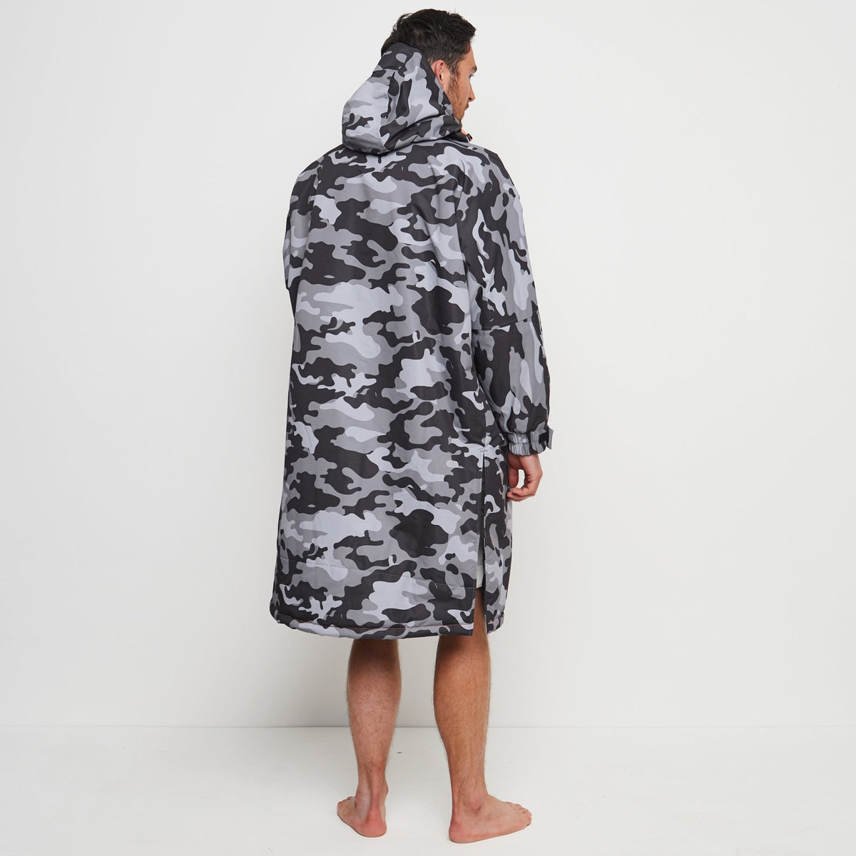 FleeceLined Changing Robe Unisex Grey Camouflage Wave SUPS UK