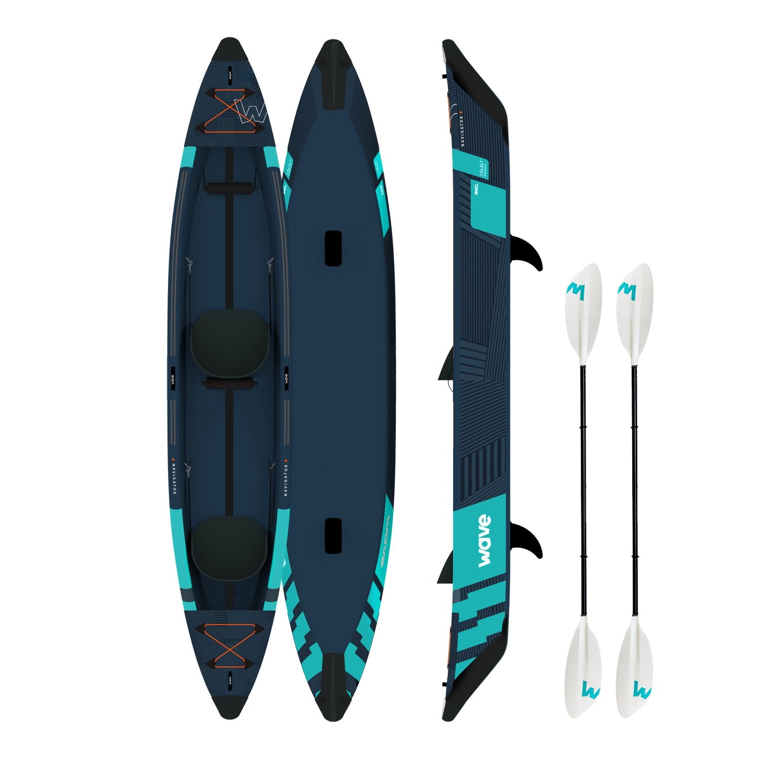Navigator Plus | Inflatable Kayak | Drop-Stitch | 2-Seater - Wave Sups UK