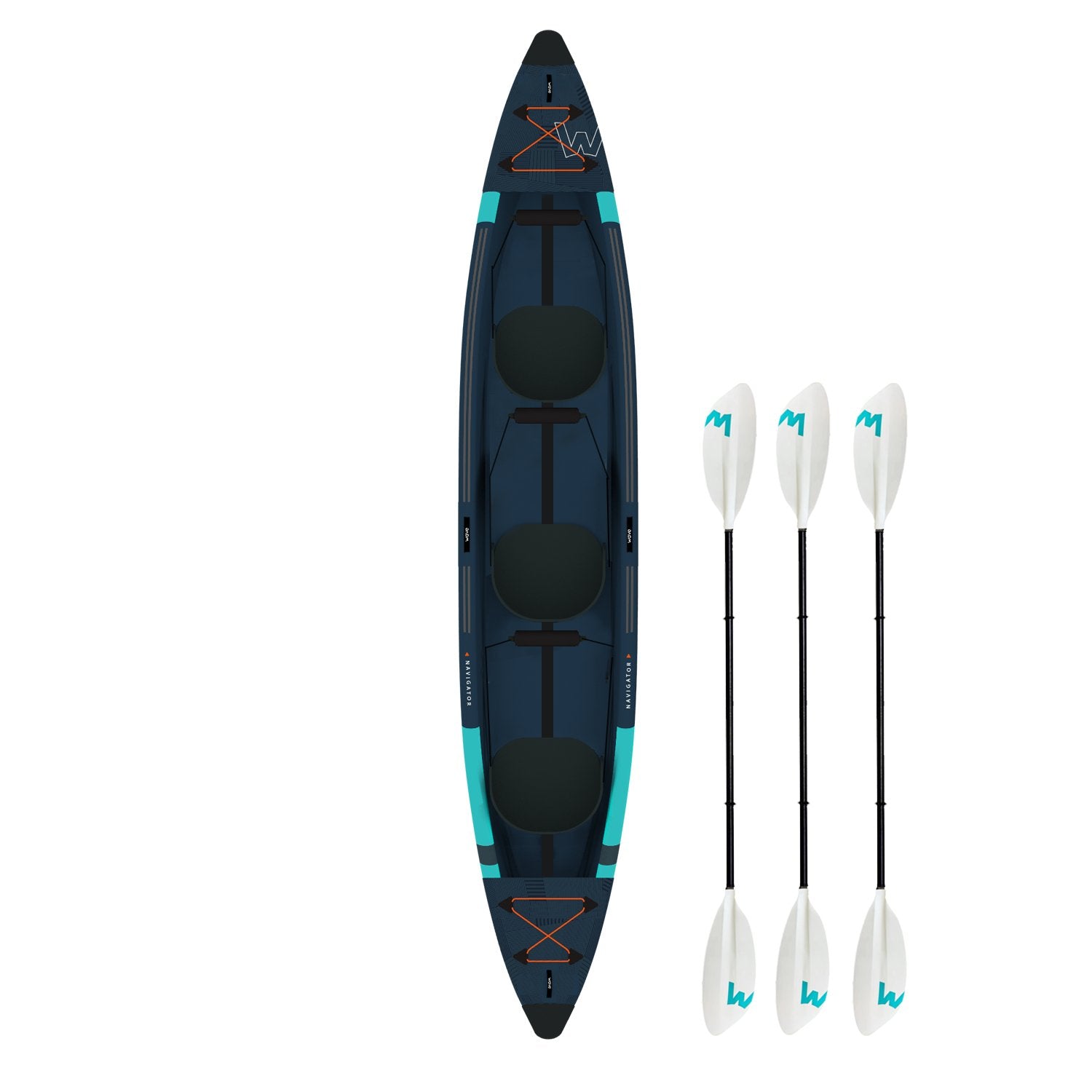 Navigator Plus | Inflatable Kayak | Drop-Stitch | 3-Seater - Wave Sups UK