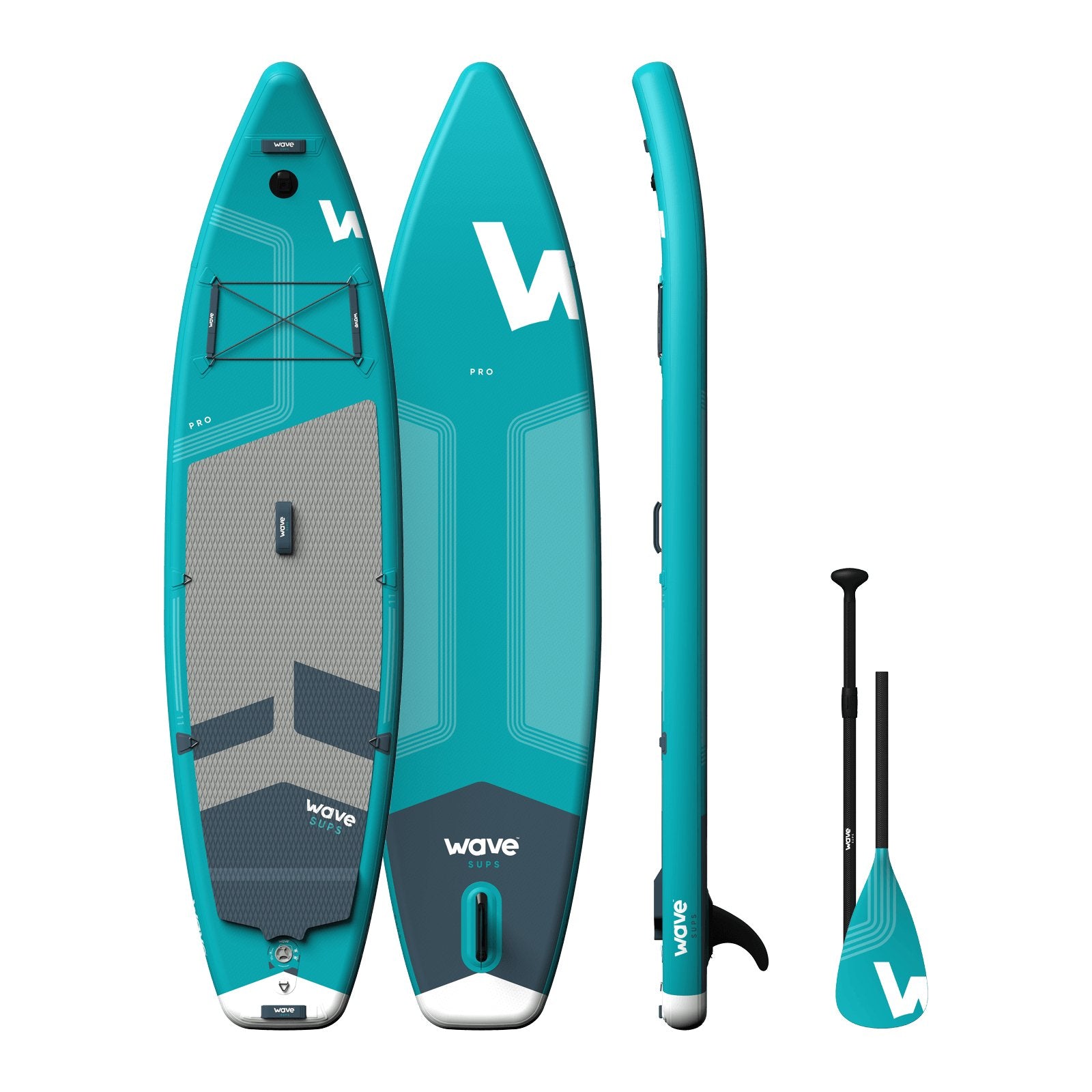 Pro SUP | Inflatable Stand-Up Paddleboard | 10/11ft | Aqua - Wave Sups UK