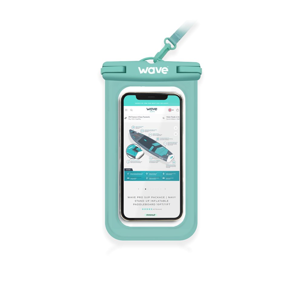 Waterproof Phone Cover | Aqua Green - Wave Sups UK