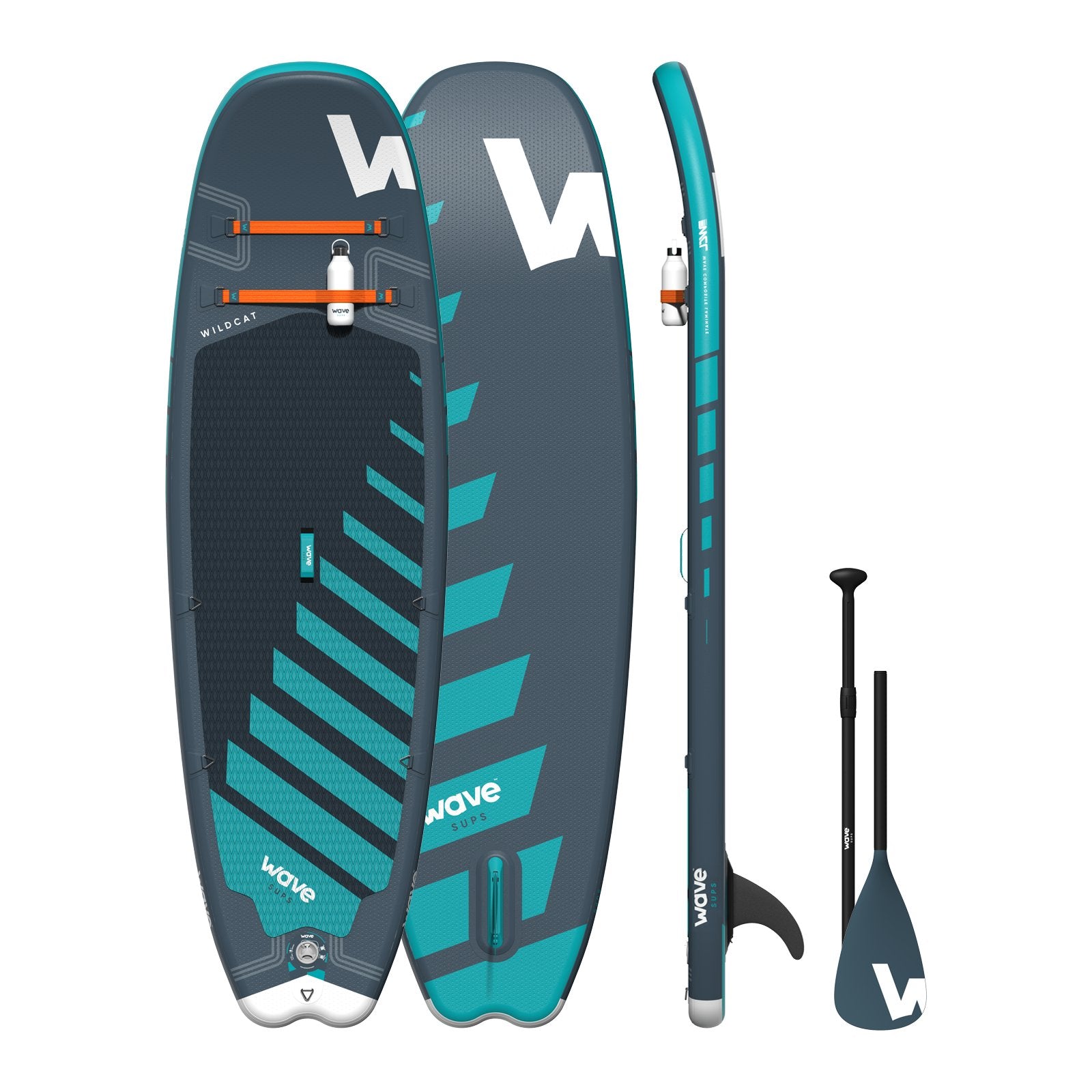 Wildcat SUP | Inflatable Stand-Up Paddleboard | Surf SUP Package | 8.6ft | Navy - Wave Sups UK
